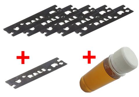 Pack chrome blades 48mm for handplane