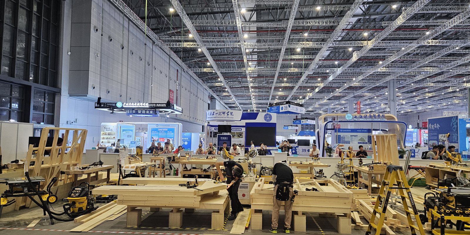 Overview of the carpentry competition area, WorldSkills Shanghai 2026